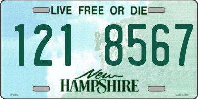 NH license plate 1218567