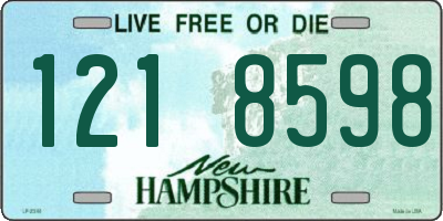 NH license plate 1218598