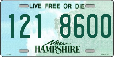 NH license plate 1218600