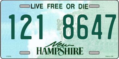 NH license plate 1218647