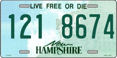 NH license plate 1218674