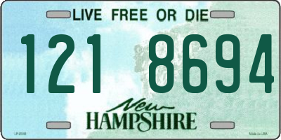 NH license plate 1218694