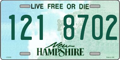 NH license plate 1218702