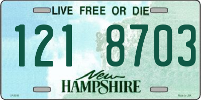 NH license plate 1218703