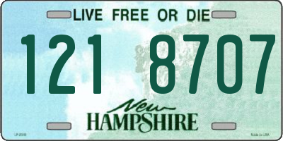 NH license plate 1218707