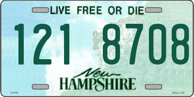 NH license plate 1218708