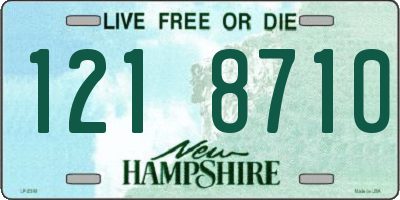 NH license plate 1218710