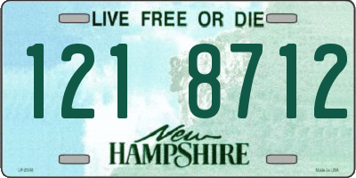 NH license plate 1218712