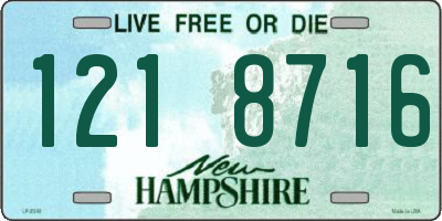 NH license plate 1218716