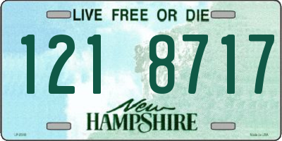 NH license plate 1218717
