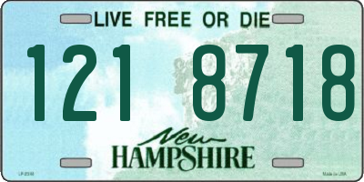 NH license plate 1218718