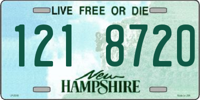 NH license plate 1218720
