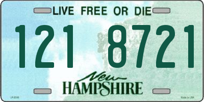 NH license plate 1218721