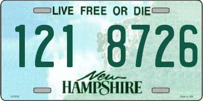 NH license plate 1218726