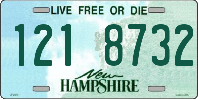 NH license plate 1218732