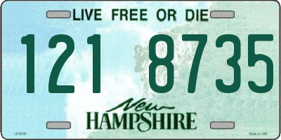 NH license plate 1218735