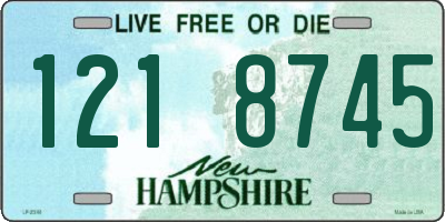 NH license plate 1218745