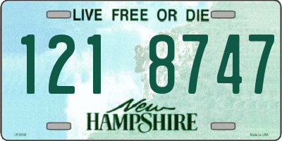 NH license plate 1218747