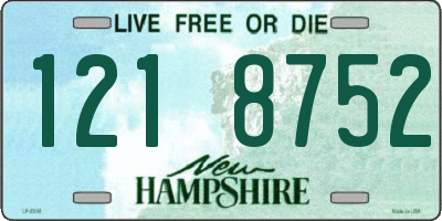 NH license plate 1218752