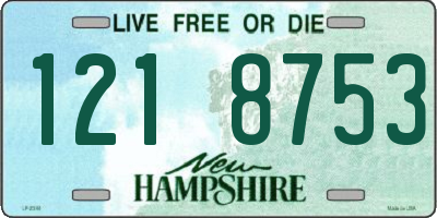 NH license plate 1218753