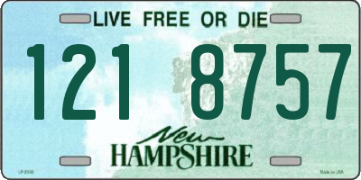 NH license plate 1218757