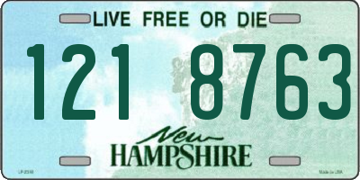 NH license plate 1218763