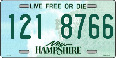 NH license plate 1218766