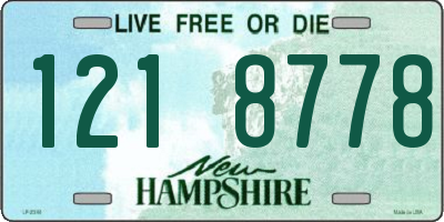 NH license plate 1218778