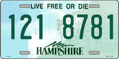 NH license plate 1218781