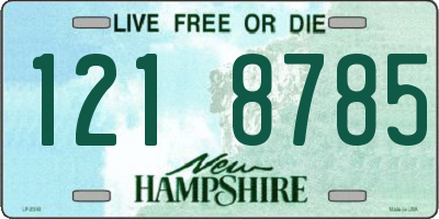 NH license plate 1218785