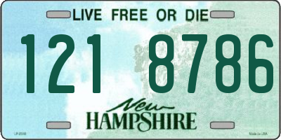 NH license plate 1218786