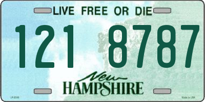 NH license plate 1218787
