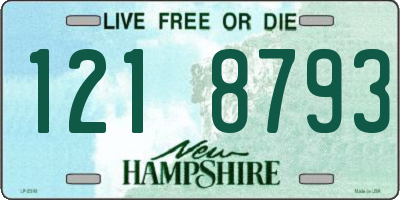 NH license plate 1218793
