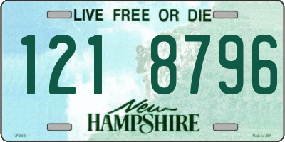 NH license plate 1218796
