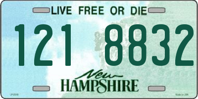 NH license plate 1218832