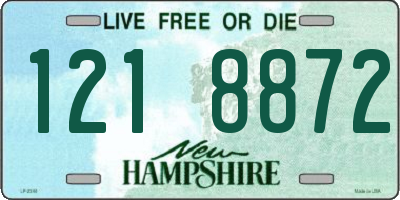 NH license plate 1218872