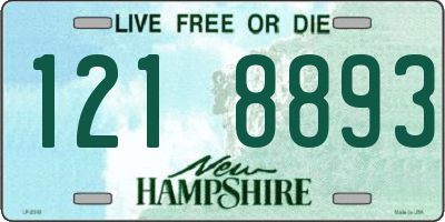 NH license plate 1218893
