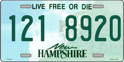 NH license plate 1218920