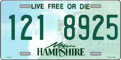 NH license plate 1218925