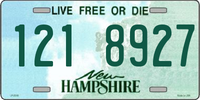 NH license plate 1218927