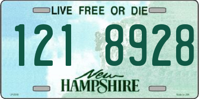 NH license plate 1218928