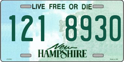 NH license plate 1218930