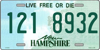 NH license plate 1218932