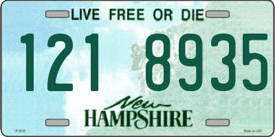 NH license plate 1218935