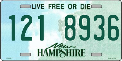 NH license plate 1218936