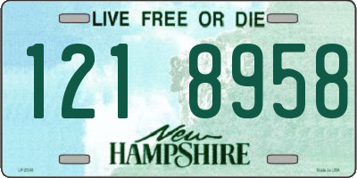 NH license plate 1218958