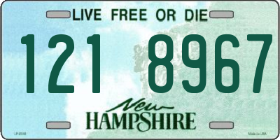 NH license plate 1218967