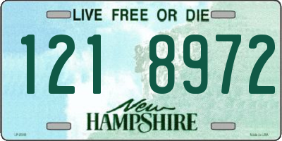 NH license plate 1218972
