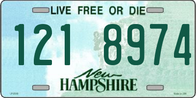 NH license plate 1218974