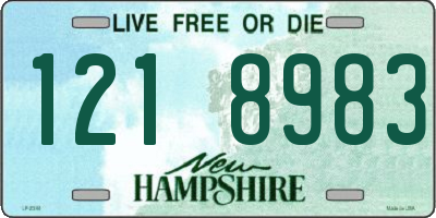 NH license plate 1218983